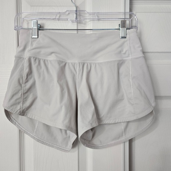lululemon athletica Pants - Lululemon Speed Up High-Rise Lined Shorts 2.5 White Running Athletic Sz 4 Tall
